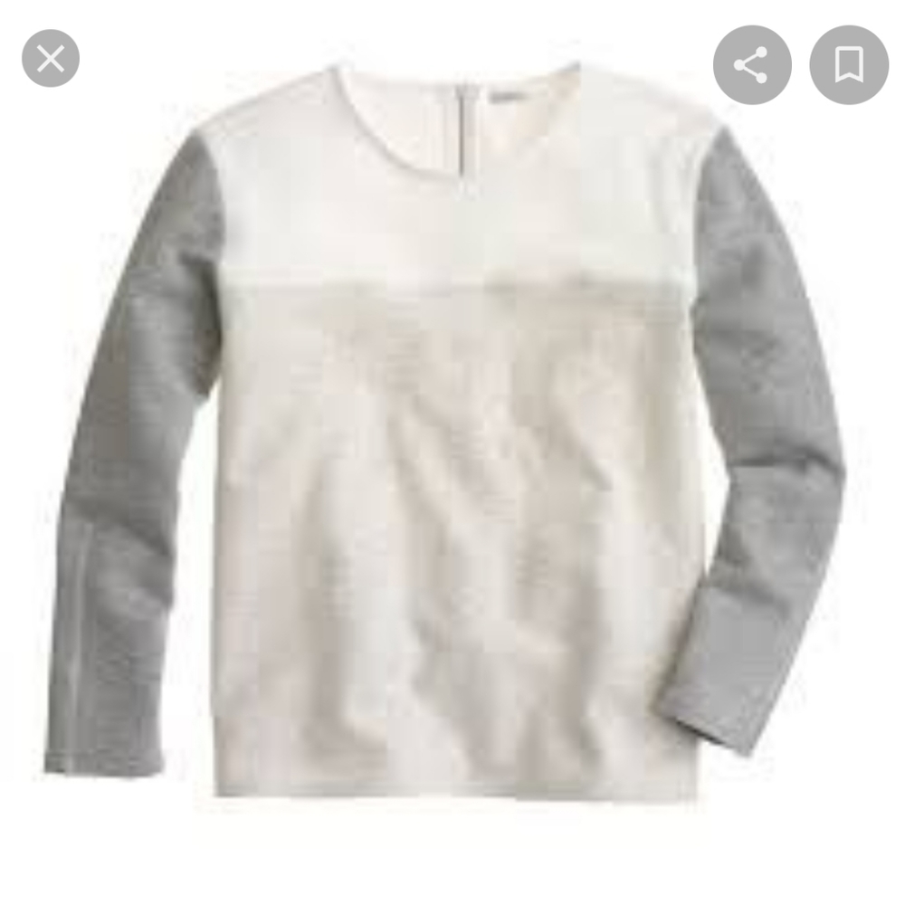 EUC J.CREW: Colorblock Backzip Shirt / Sweatershirt